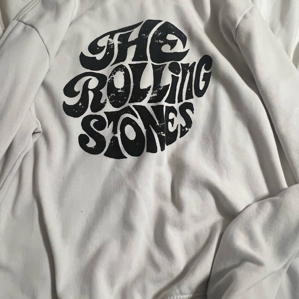 Rolling Stones White Tee with Black Logo